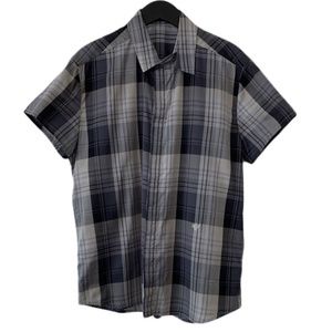 Kris Van Assche check plaid & split collar shirt